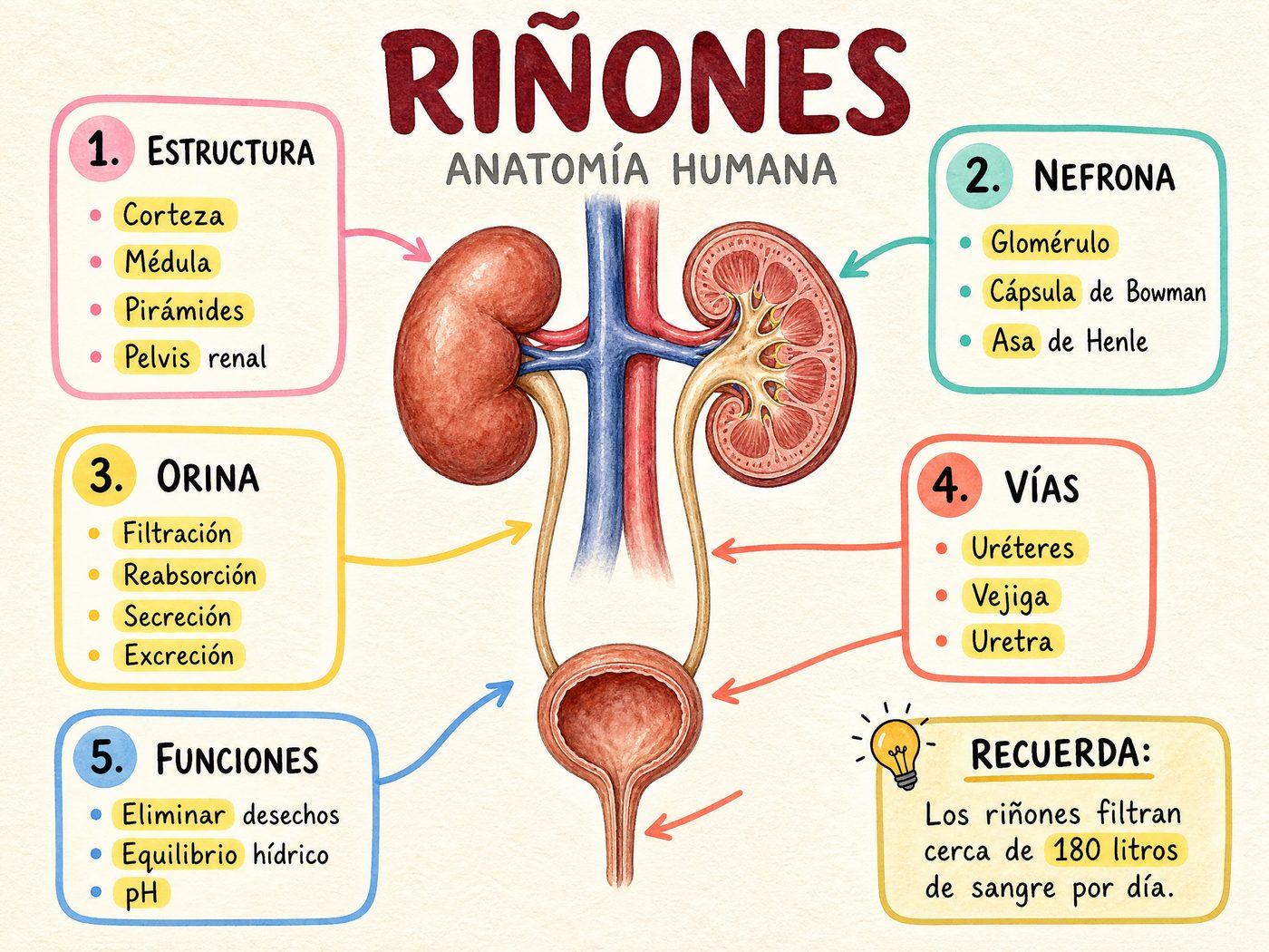 Riñones · Anatomía y Función